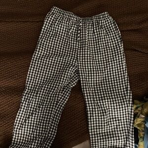 Black & White Gingham Ankle Pants